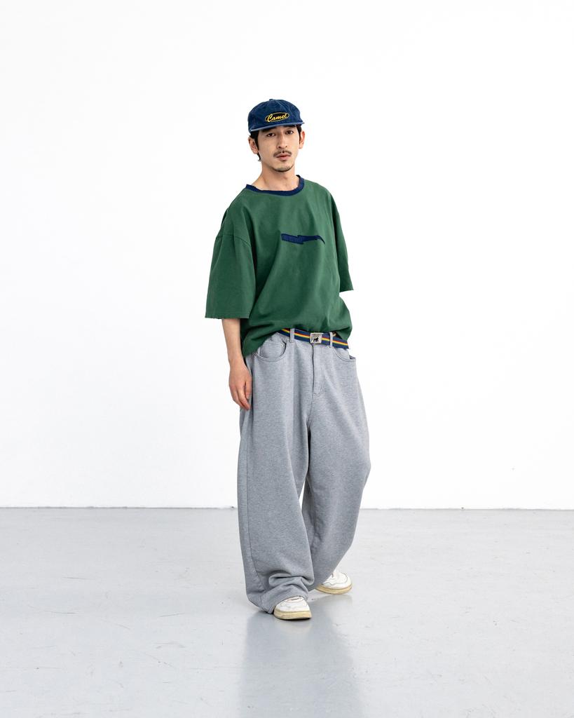 ANGLAN Baggy Fit Sweat Pants - Melange Gray
