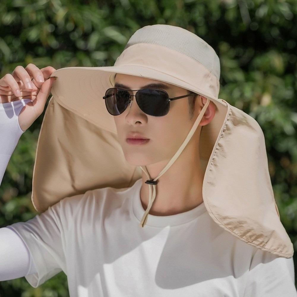 Neck Protection Women Visor Cap Cloth Summer Bucket Hat Foldable Fisherman Hat  Outdoor