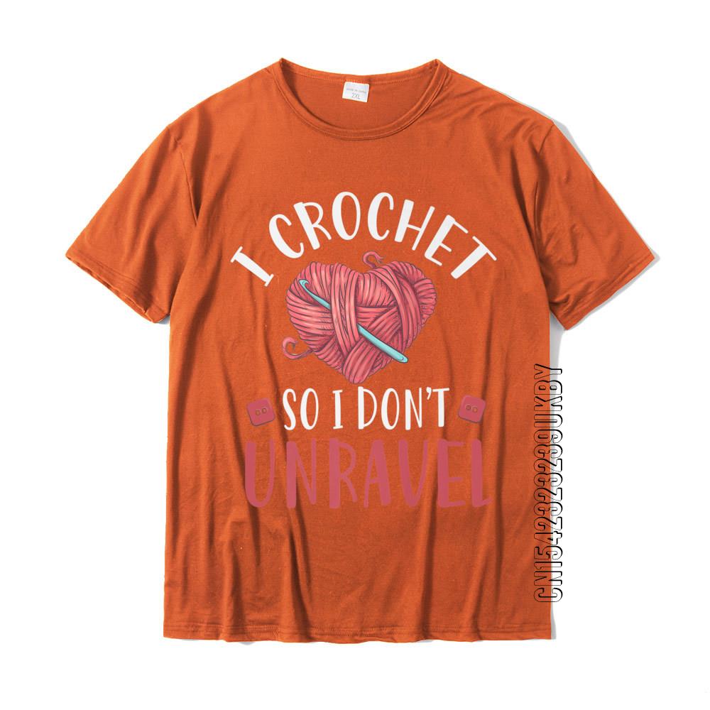 I Crochet So I Dont Unravel Funny Arts And Crafts Yarn Premium Tshirt Tops Tees On Sale Cool Cotton Youth Tshirts Cool