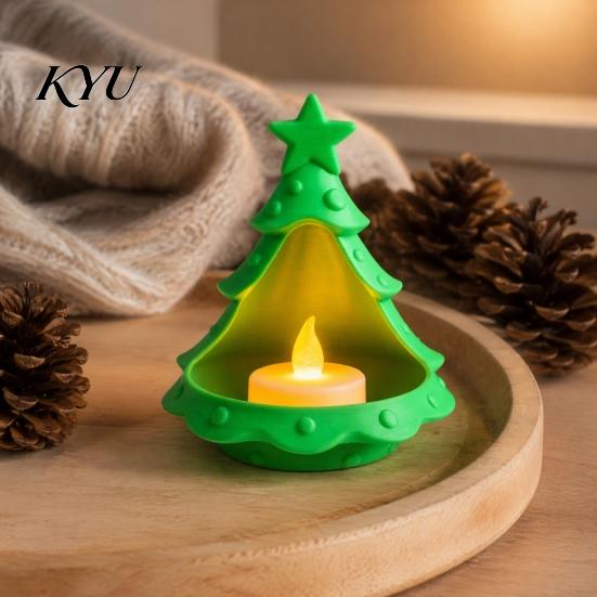 Holiday Home Table Decor 3D Printed Christmas Tree Ornament, Desktop Storage Organizer for Candies Nuts Keys, Xmas Ornament Gift Decorative