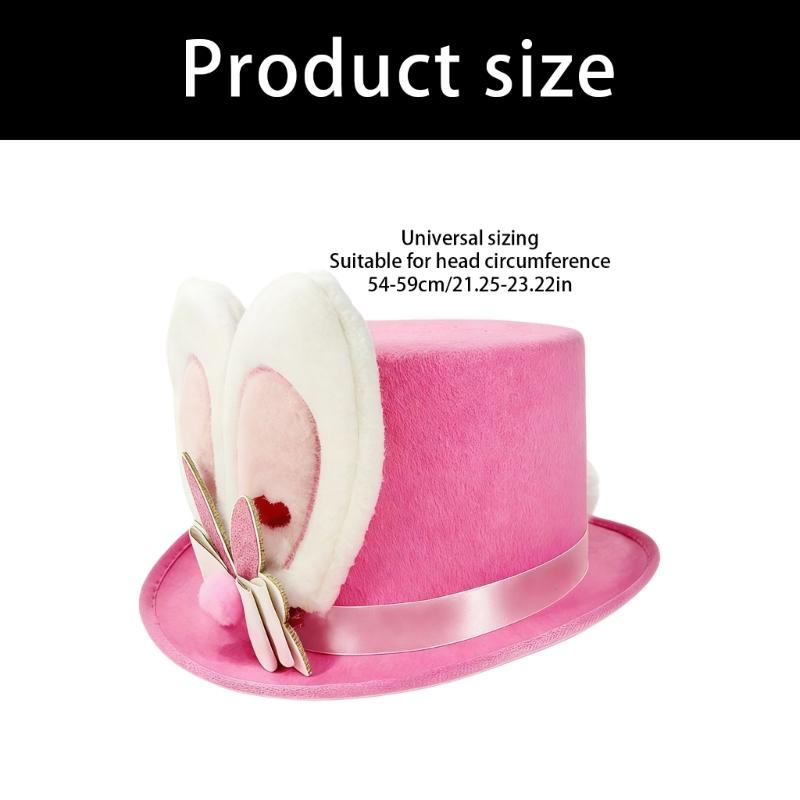Easter Unisex Top Hat Jazz Cabaret Hat Soft Cotton Fabric Perfect For Themed Parties Event