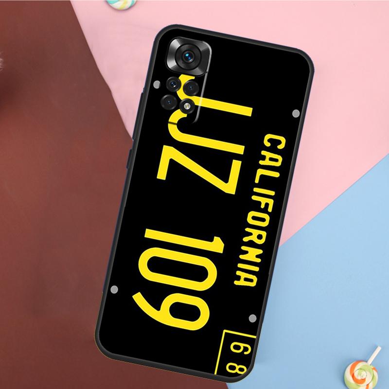 

License Plate Number Cover For Xiaomi Redmi Note 13 14 Pro 12 11 9 10 9S 10S 11S 12S Redmi 14C 10C 12C 13C Case Redmi Note 14 Pro 5G