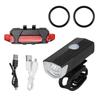 Lumină pentru bicicletă Set reîncărcabil cu LED USB pentru bicicletă MTB Bicicletă de drum față din spate Lampă pentru faruri Lanternă Lumină pentru ciclism Accesorii pentru ciclism