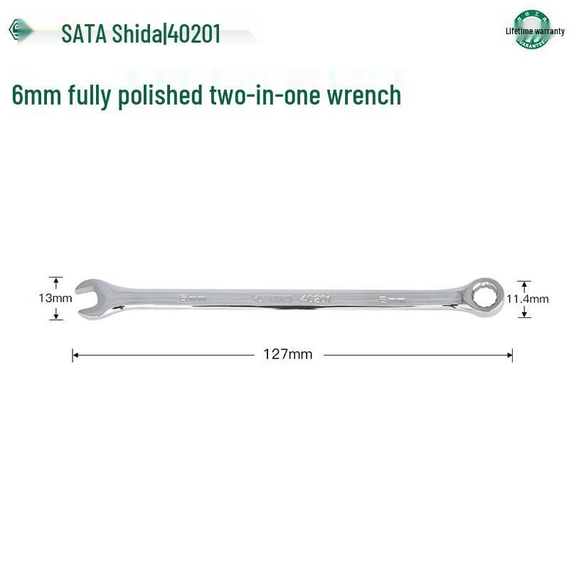 SATA 40221 Polished Ratchet Combination Wrench