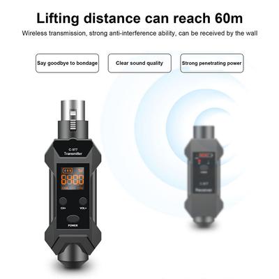 Dynamic Microphone Converter Wireless System Xlr Transmitter Receiver 6.5 Adapter For Dynamic Mic