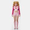 Princess Peach Cosplay Outfit, Super Mario-style Racing Suit Set, Halloween Party Stage Performance Costume
