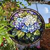 Acrylic Hydrangea Flower Suncatcher Stained Glass Effect Window Hanging Ornament Floral Gift for Home