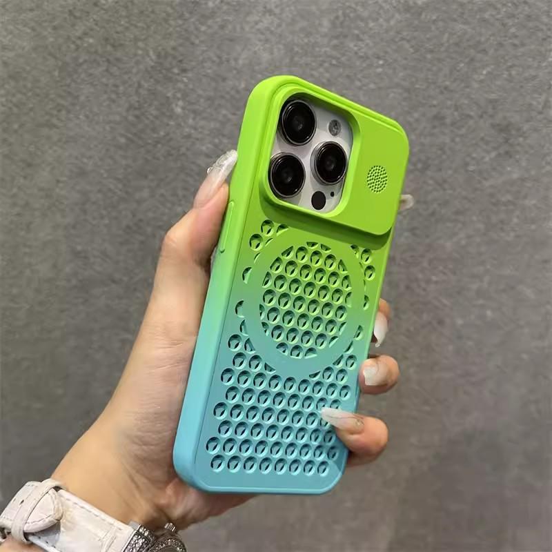 Aromatherapy Cooling Hole Apple 16proMax Mobile Phone Case Suitable for IPhone 15 Gradient Magnetic 14 Matte Protective Case