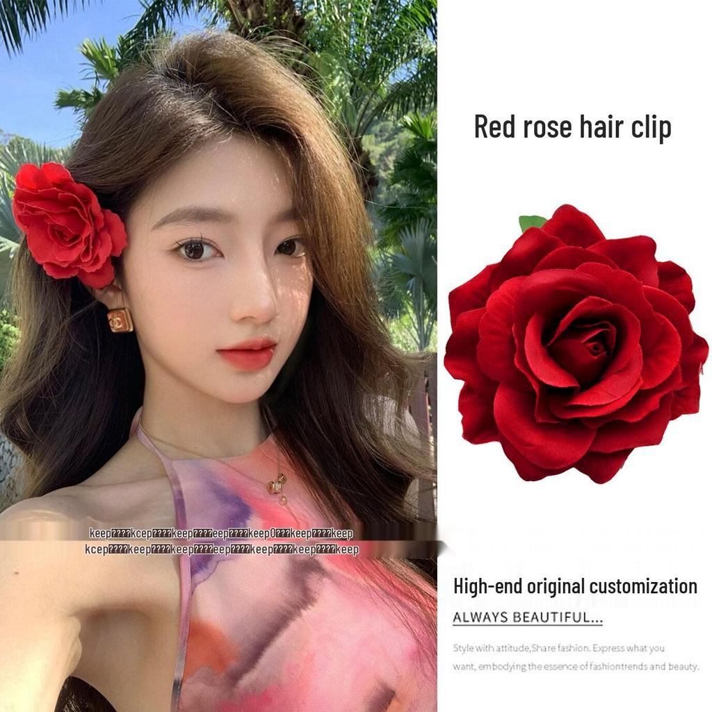 Yellow Frangipani Hibiscus Hair Clip - Tropical Beach Vacation Accessory