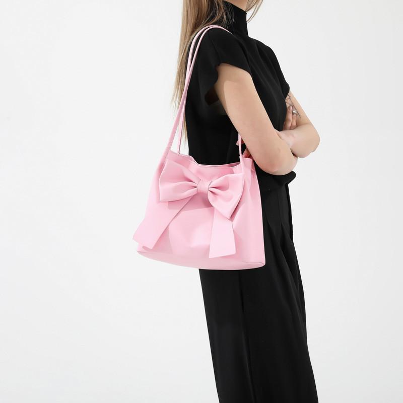 Stylish Large Capacity Casual Handbag For Women In Black Pink White And Khaki