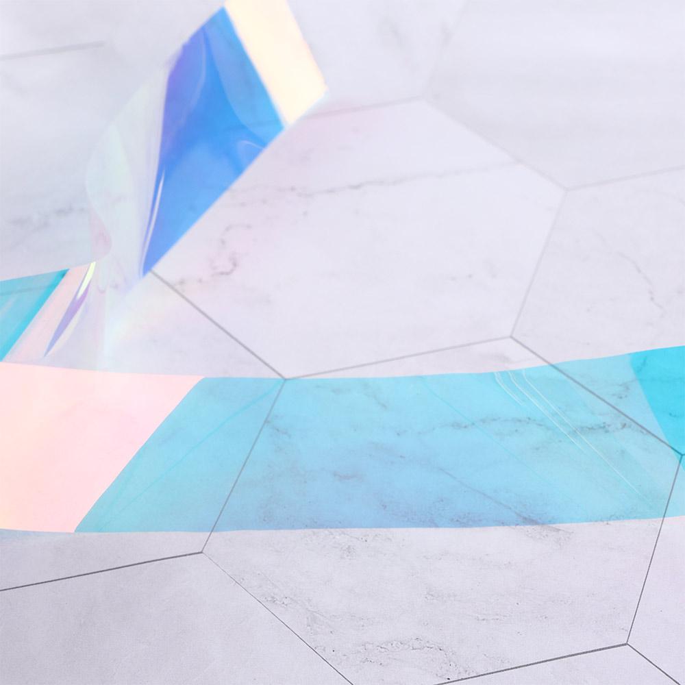 Spiegel Glitzer Aufkleber Laser Zellophan Nägel Kunst Dekoration Nagel Folie Film Aurora Glasscherben Folien