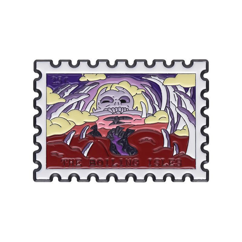 

Креативная геометрическая мультяшная брошь из сплава, игривый дизайн в виде штампа, значок для модных аксессуаров, гардероба