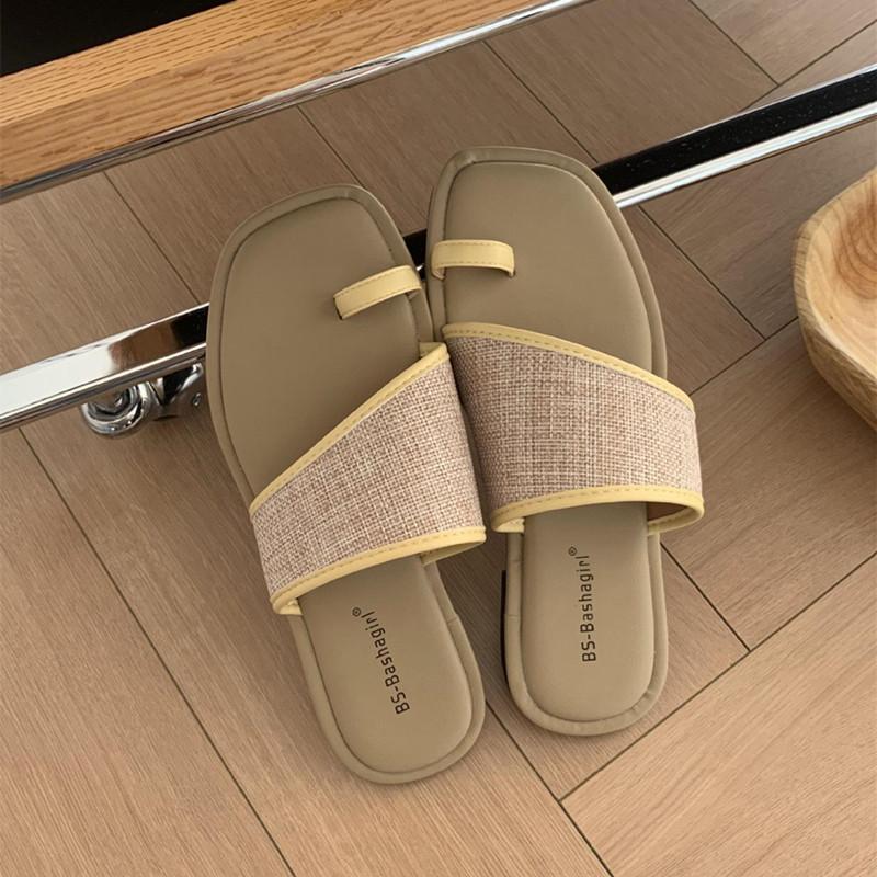 

Fashion Summer Original Designer Set Toe Flat Slippers Women Light Cozy Flat Sandals Fashion Beach Shoes for Women Sandalias De Mujer 40 жёлтый