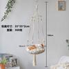 Bohemian Woven Cat Nest Hammock with European Mesh Pocket Summer Pendant Cat Hammock Swing Hanging Pet Bed for Cats