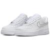 Nike Sneakers da Donna Air Force 1 07 Swoosh Borchiato Bianco Argento Metallizzato Tinta Platino FQ8887-100