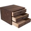 Amosfun Wooden Desktop Drawer Storage Box, 9.4" X 2.4" X 2.4", Small Item Storage, Desktop Organizer, Vintage Design for Jewelry and Crafts