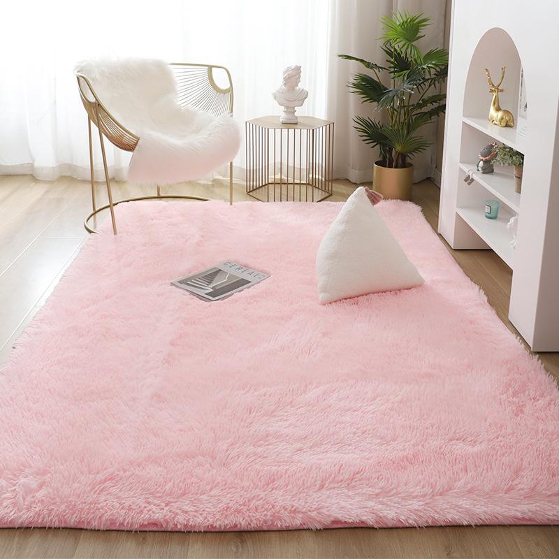 Soft Fluffy Carpet Pink Yellow White Multicolored Rug Decoration Bedroom Girl Large Carpet Plush For Living Room Mat Shaggy