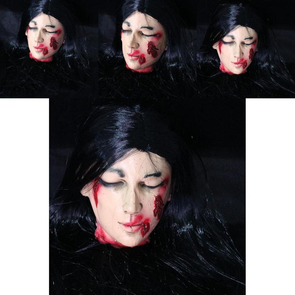 Halloween Haunted House Scene Decoration With Latex Foam Head For Party Venue Enhancement