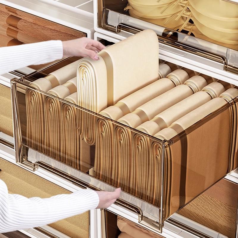 Schubladen-Kleiderschrank-Organizer: Staubdichte Kunststoff-Aufbewahrungsbox für Kleidung und Unterwäsche