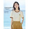 Inman Women's Cool-Feel Embroidered Color-Block Short Sleeve T-Shirt