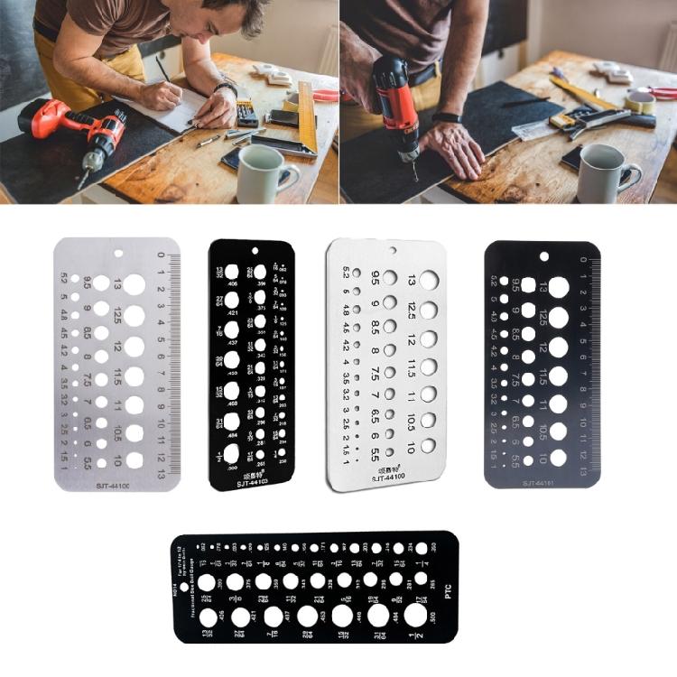 29 Holes Drill Bit Size Gauge Measuring Tool for Accurate Measurement Index Gauge Tool Metric/Inch Drill Bit Gauge