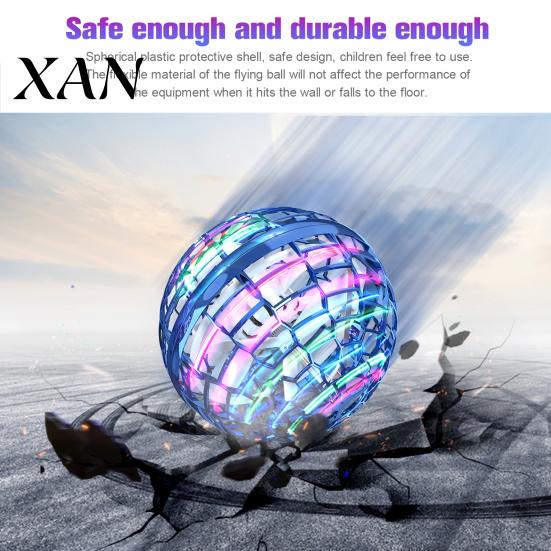 Magic Hover Orb Ball Toy with Colorful Light 360-degree Rotating UFO Sphere Remote Control Night Flying Drone Boomerang Fidget Spinner Indoor Outdoor