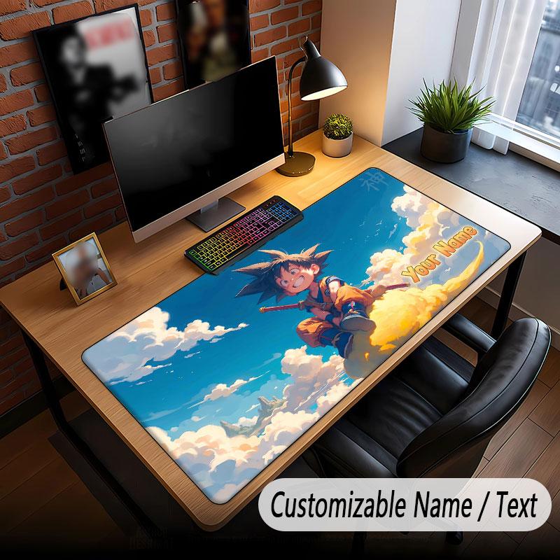 Custom Name Extended Mouse Pad,Dragon Ball Gaming Desk Mat For Home Office Desktop Decor