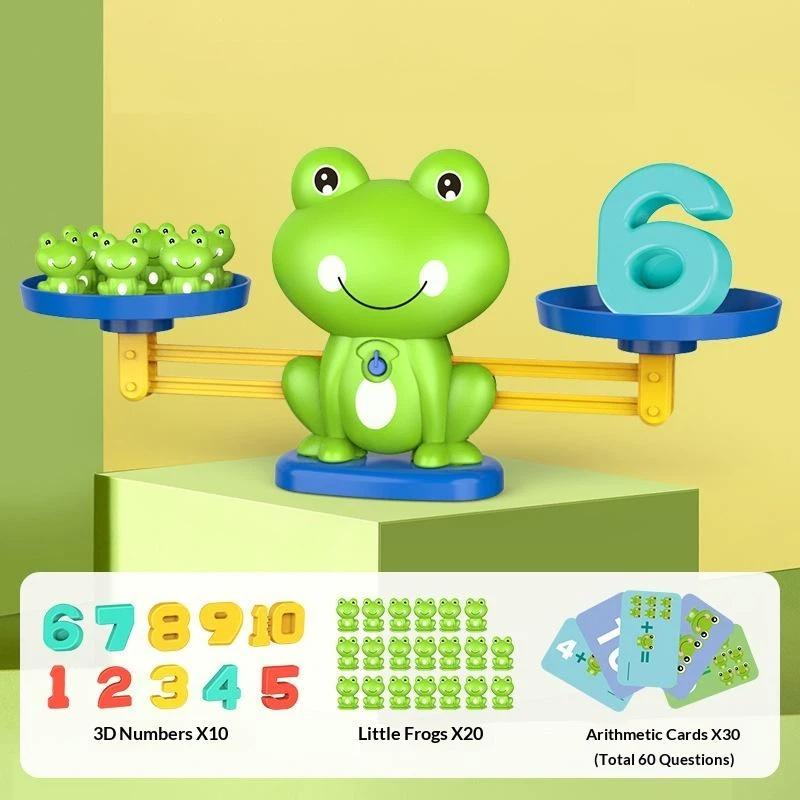 Children Frog Math Scale Toy for Early Math Learning 26 Number Counting Educational STEM Toy Classroom Use A1