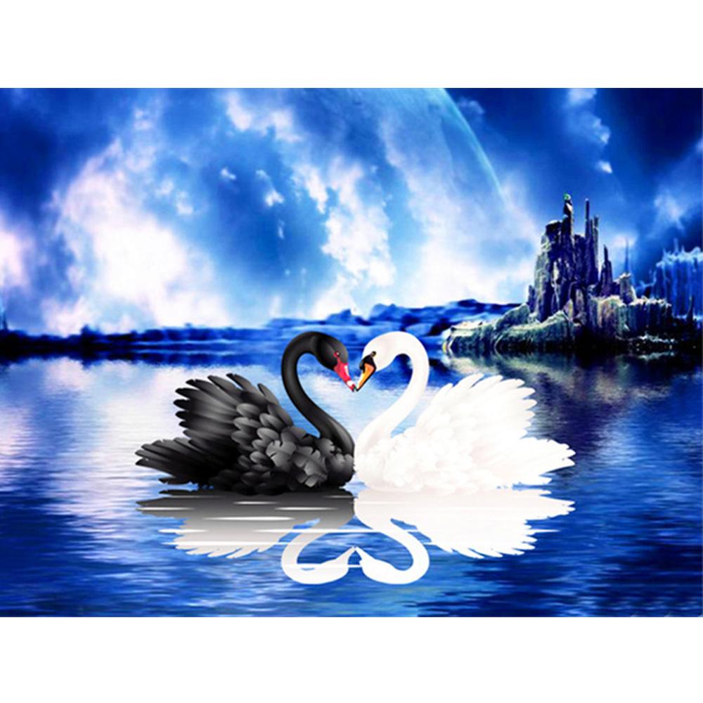 Diy Diamond Painting Lovers Swans Pictures Of Rhinestones Diamond Embroidery Cross Stitch Animal Mosaic Sale Home Decor