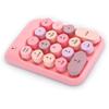 Mini 2.4G Wireless Numeric Keypad Vintage Colorful Round Cap Num Keyboard Waterproof 18 Keys for Financial Accounting