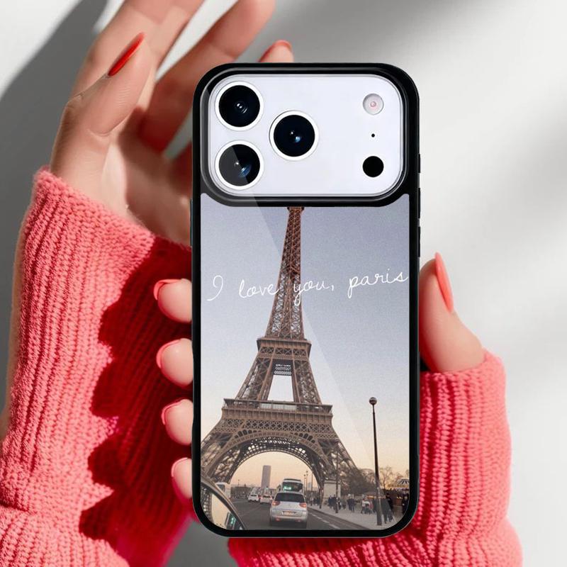 Love Paris Eiffel Tower France Phone Case for iPhone 17 16 15 14 13 Pro Max Back Cover for 12 11 Pro Coque