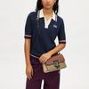 Coach Morgan Square 25 Classic Monogram Flap Snap Fabric With Leather Shoulder Crossbody Bag Medium Women bags Khaki Brown CM713-IME7V