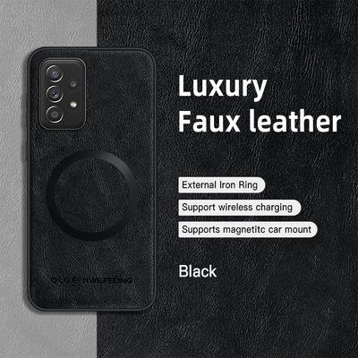 Classic Leather Wireless Charging For Magsafe Magnetic Case For Samsung Galaxy A52 A52S 4G 5G Soft Back Cover