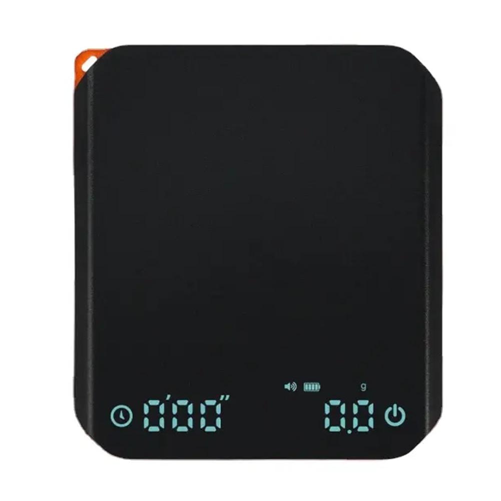 

2 кг/0,1 г Точные весы с таймером Цифровые кухонные весы Перезаряжаемые Дорожные Кофейные Карманные весы для Эспрессо и Кофе Пуровер чёрный