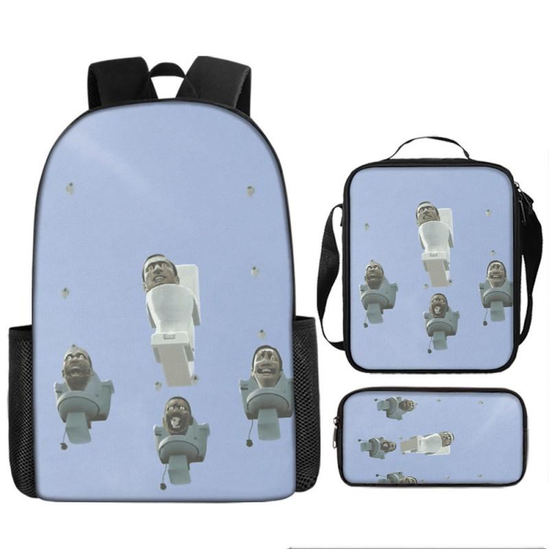 Kinder Cartoon-Charakter Rucksack-Set Schule Oxford-Stoff Atmungsaktiv Leicht Mit Gepolsterten Trägern