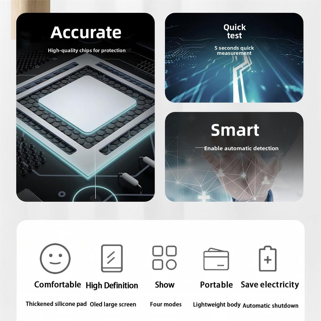 OLED Display Pulse Oximeter - Auto Shut Off & Easy-to-Read for Oxygen Users