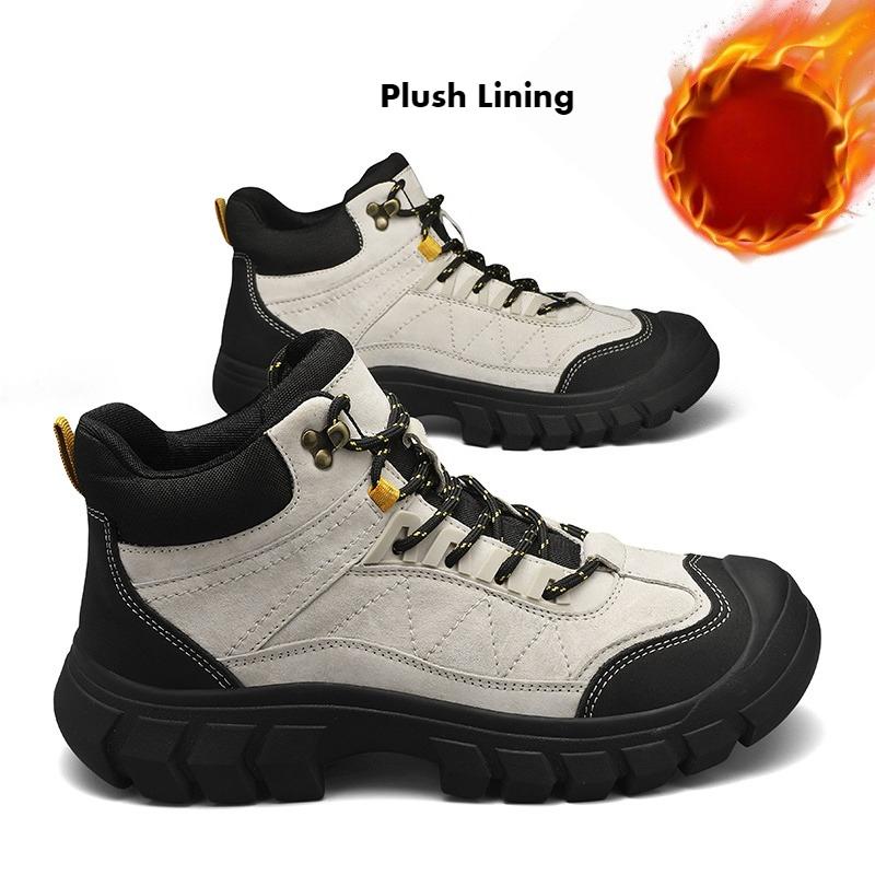 Men's Hiking Boots Waterproof Snow Boots Leather Sneakers Male Outdoor Sports Shoes Size 39-45