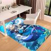 Genshin Impact Navelette Printed Absorbent Washable Carpet, Non-Slip Bathroom Mats, Kitchen Rugs, Yoga Mat,Living Room Entrance, Camping Picnic Rugs