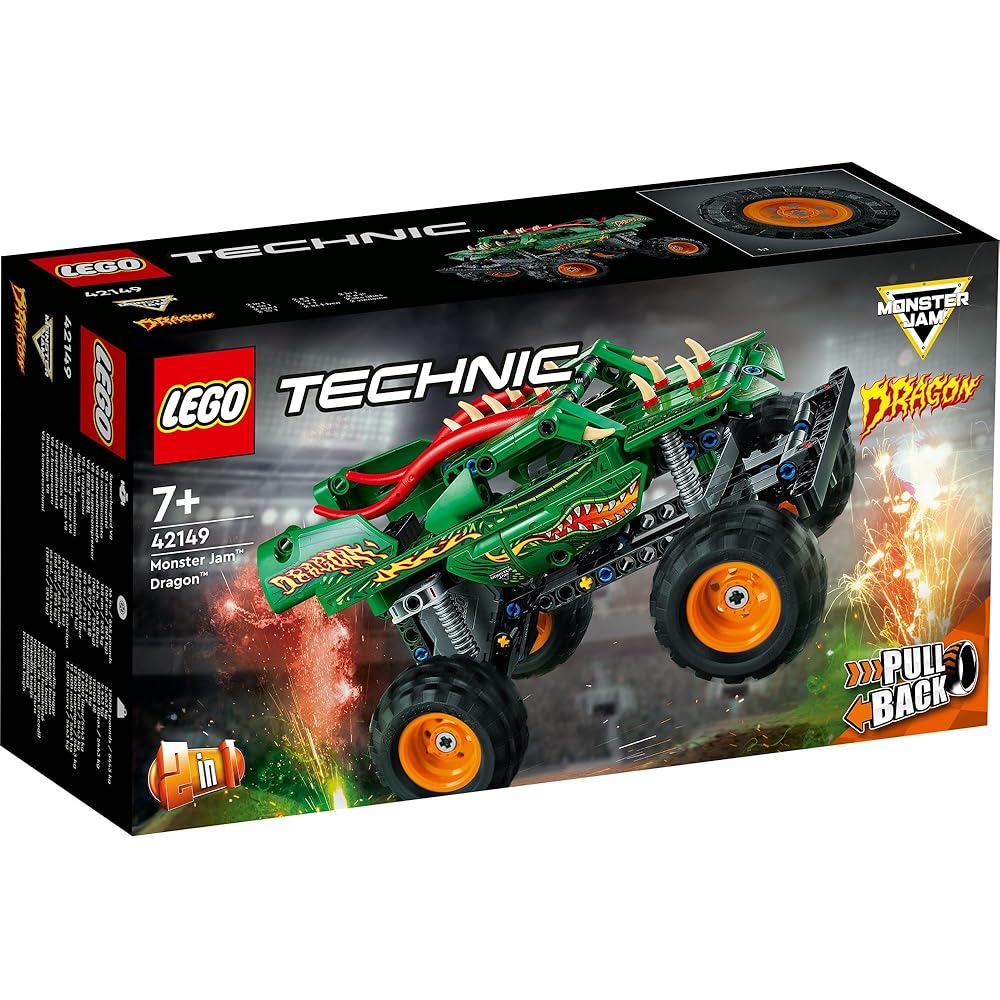 LEGO Technic Monster Jam Dragon Toy Building Set for Kids Ages 7-9 Vehicle Model 42149
