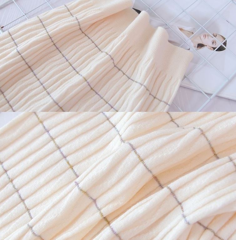Dámská poloroláková košile se síťovinou Fungus Edge Dno Slim Fit Úplet s dlouhým rukávem Strečový svetr větší velikosti