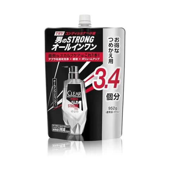 CLEAR For Men All-in-One Shampoo Refill Large Capacity 952g Men s Scalp Care Volume Up Scalp Oil