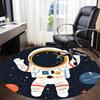 1PC Astronaut Space Office Round Area Rug,  Mat Suitable ForOffice, Under Office Chairs Bedroom Living Room Home Decor, Room Deco