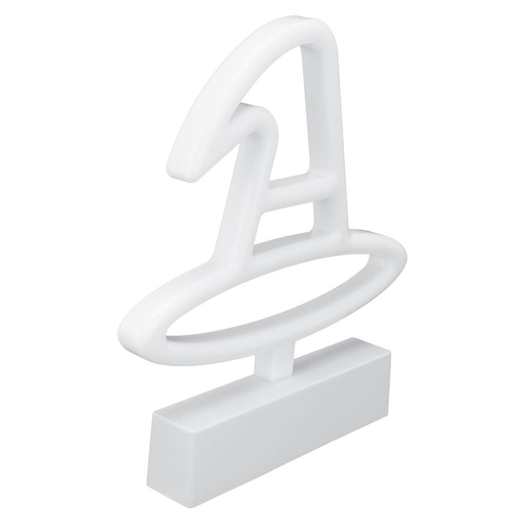 Neon Light Plastic Witch Hat Shape USB Battery Powered RGB Light Source Decorative Lamp for Decorative Lighting