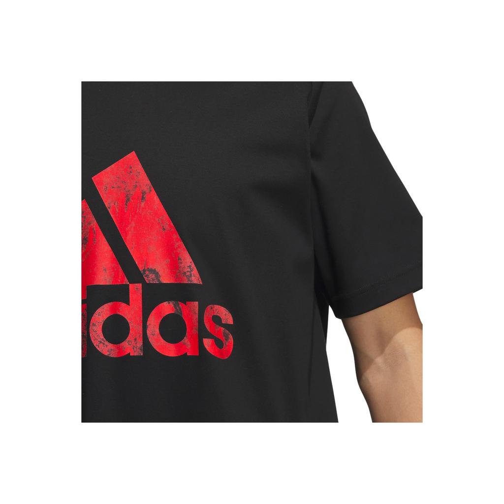 Adidas Casual Letter Round Neck Pullover Raglan Short Sleeve T-Shirt Men T-Shirts Black JF0797