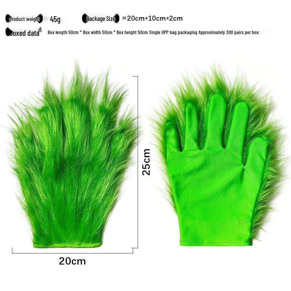 Bras de Grinch Pomme de Noël - Accessoires de Mascarade Mignons et Drôles