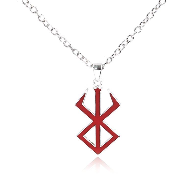 

Аниме Берсерк Бехелит Гатс Сплав Брелки Красные Мультяшные Фигурки Логотипы Кулон Ожерелья Ювелирные Изделия Аксессуары для Косплея