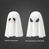 White Phantom Hooded Scarf For Horror Cosplay Stretchy Polyester Fabric Head Cover Ideal For Haunted House Event
