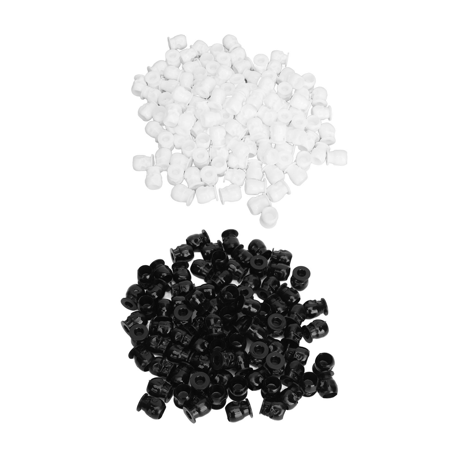 

400pcs Tattoo Ink Cups Skull Shaped Stable Standing Thicken Microblading Pigment Cups Black White