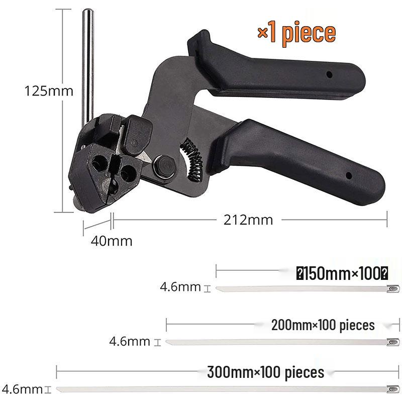 Stainless Steel Cable Tie Pliers - Manual Wire Tie Gun & Band Tensioner