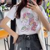 Unicorn Kawaii Harajuku T Shirt Women Ullzang Funny Cartoon Cute T-Shirt 90S Korean Style Tshirt Graphic Printed Top Tees Female